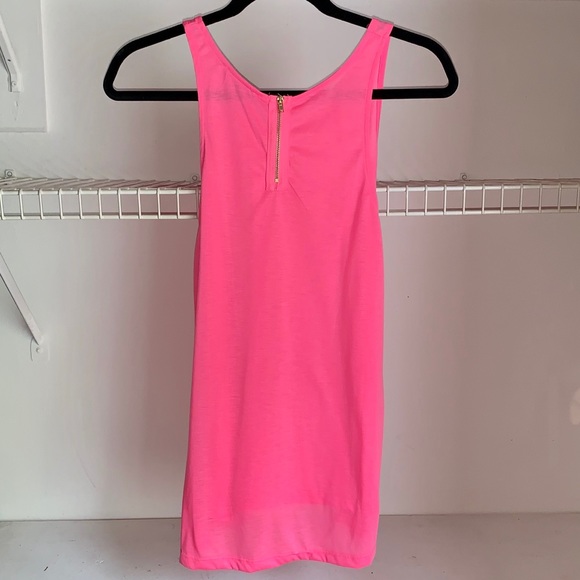 Bright Pink Sleeveless Tank Top - Picture 4 of 4